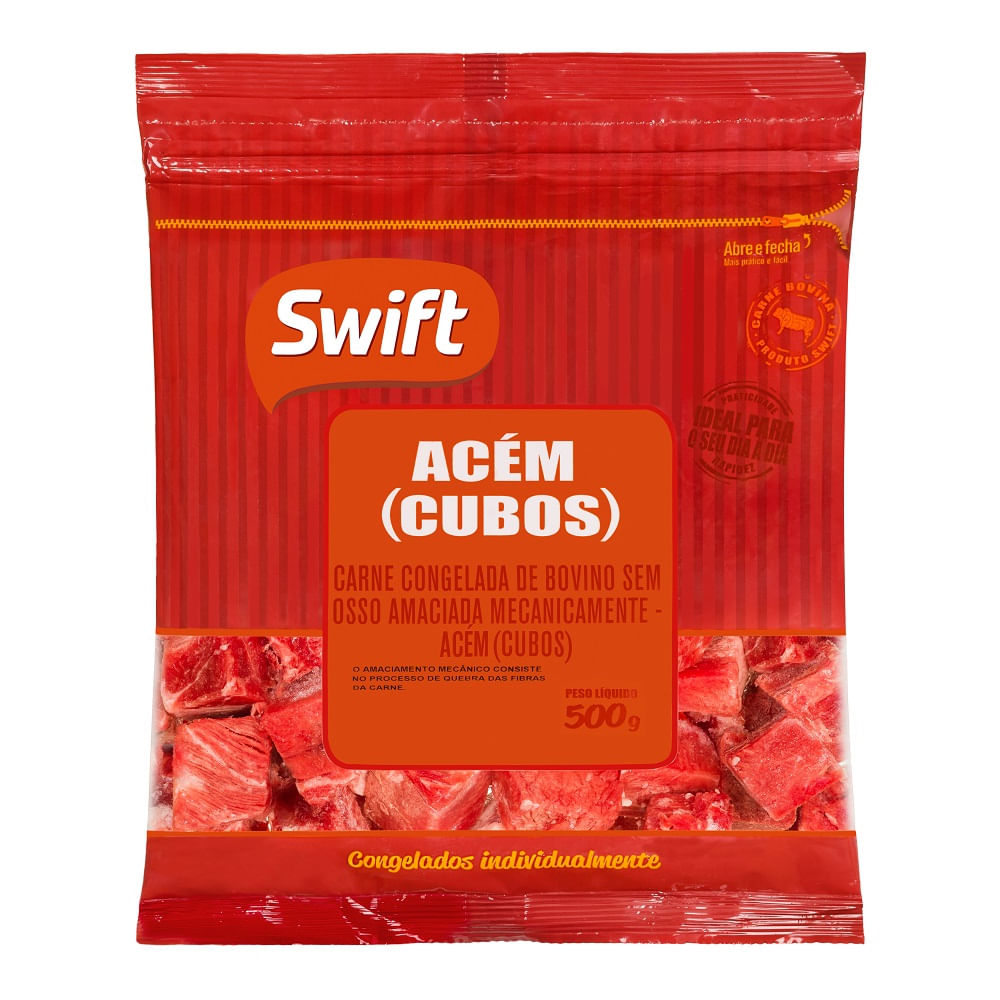 Carne Bovina Acém Swift 500g Cubos