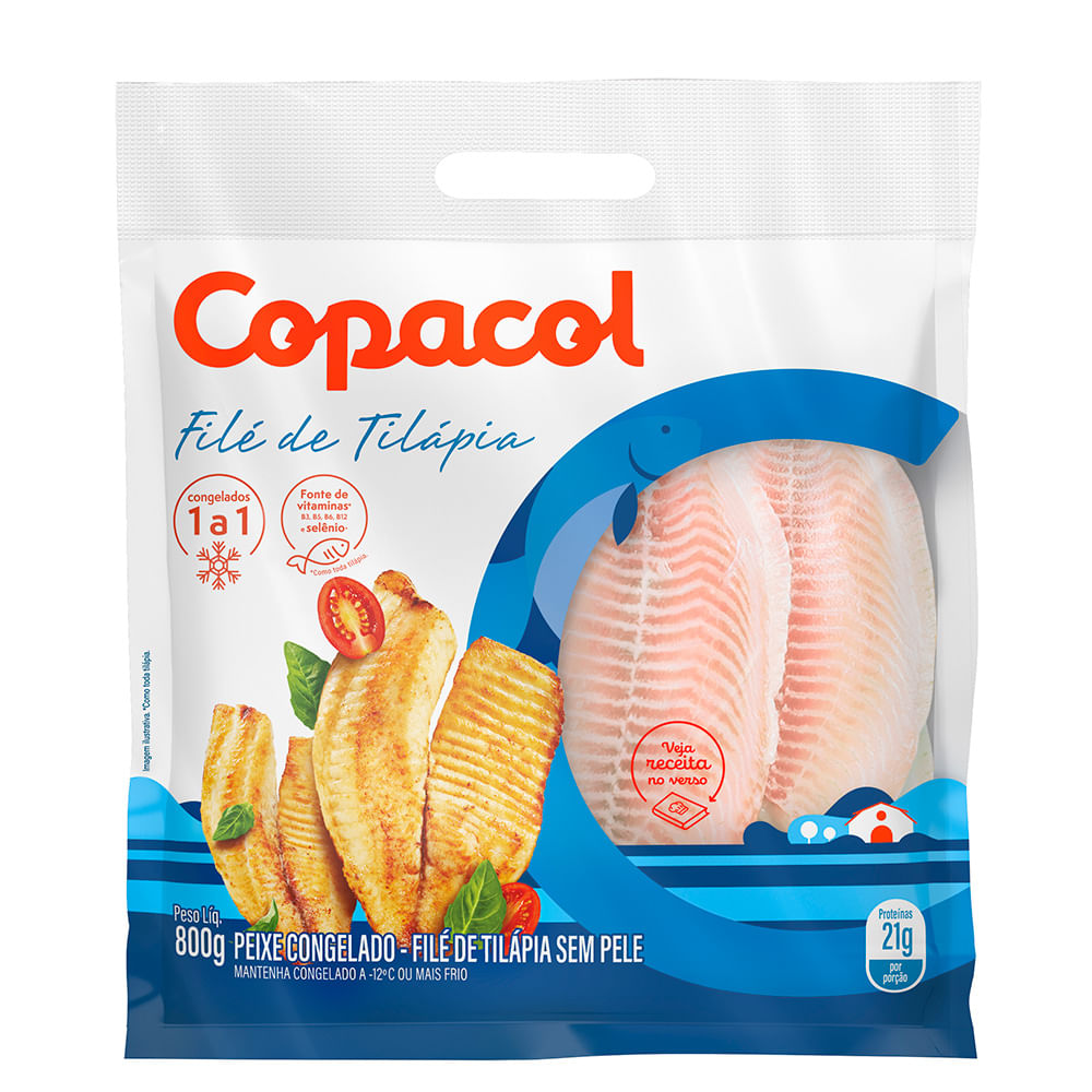 Peixe Tilápia Copacol Filé 800g