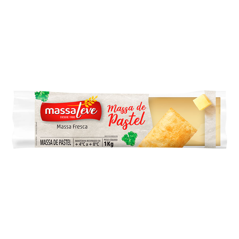 Massa Refrigerada para Pastel Massa Leve Rolo 1kg