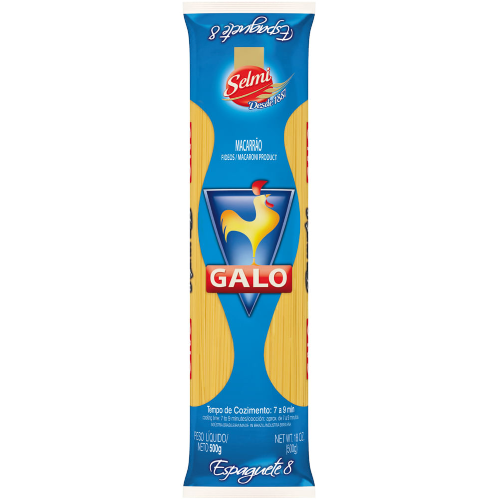 Macarrão Semolado Galo 500g Espaguete N8