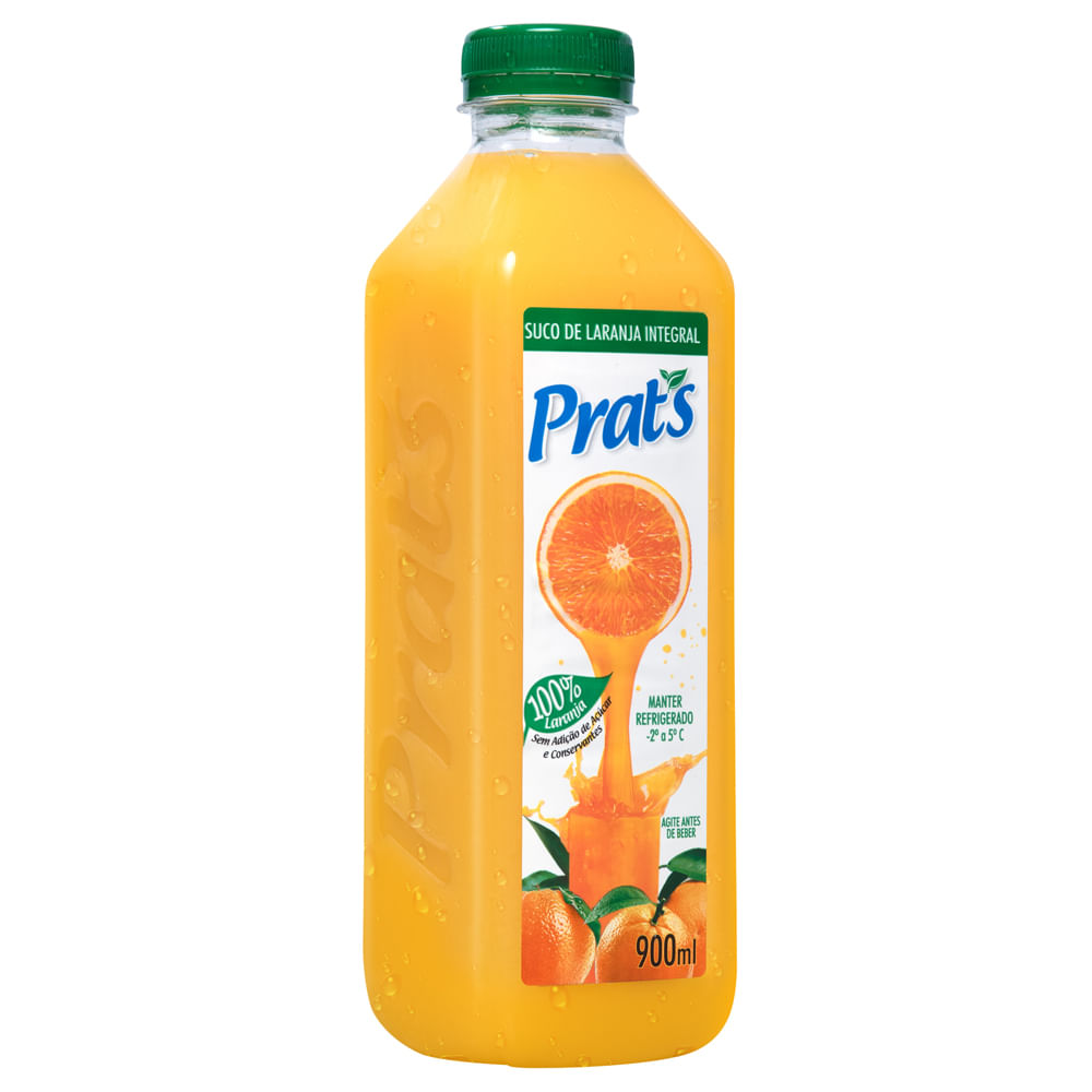 Suco Refrigerado Prats 900ml Integral Laranja