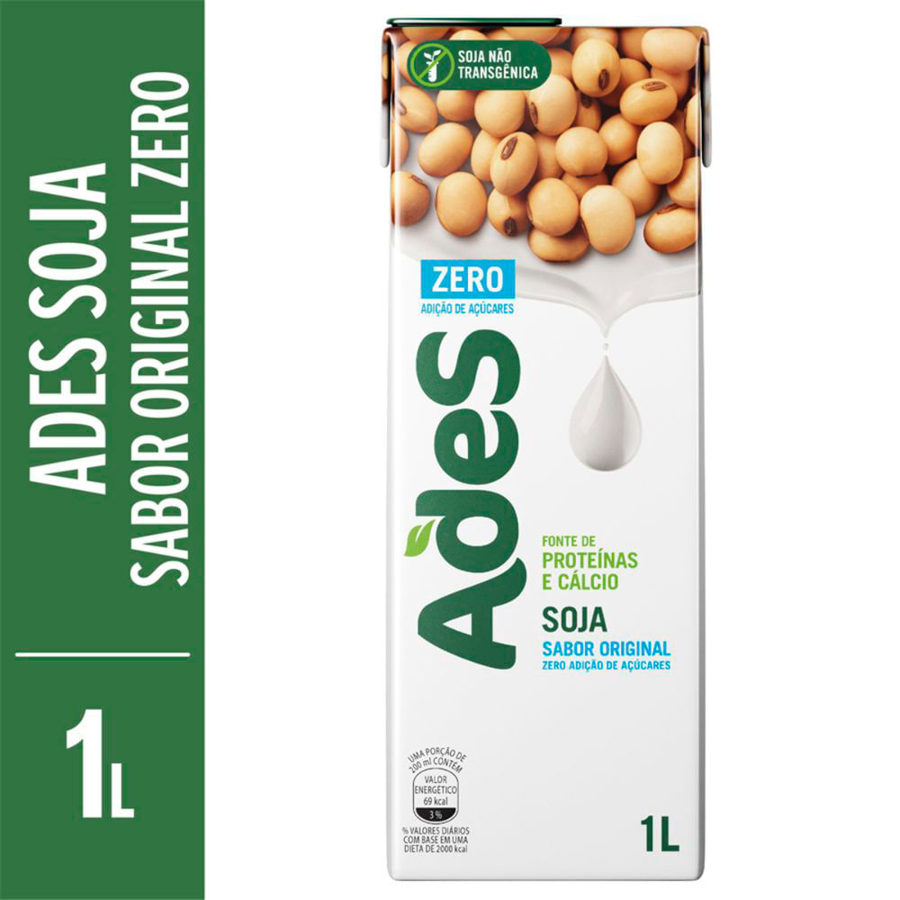 Ades Soja Sabor Original Zero TP 1L