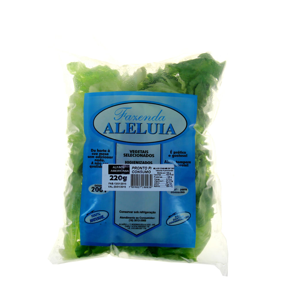 Alface Americana Aleluia 220g