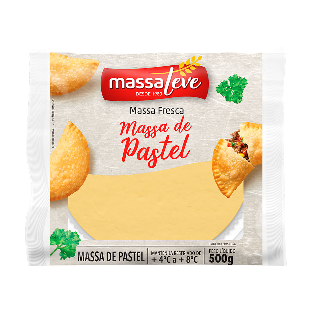 Massa Refrigerada para Pastel Massa Leve Discão 500g
