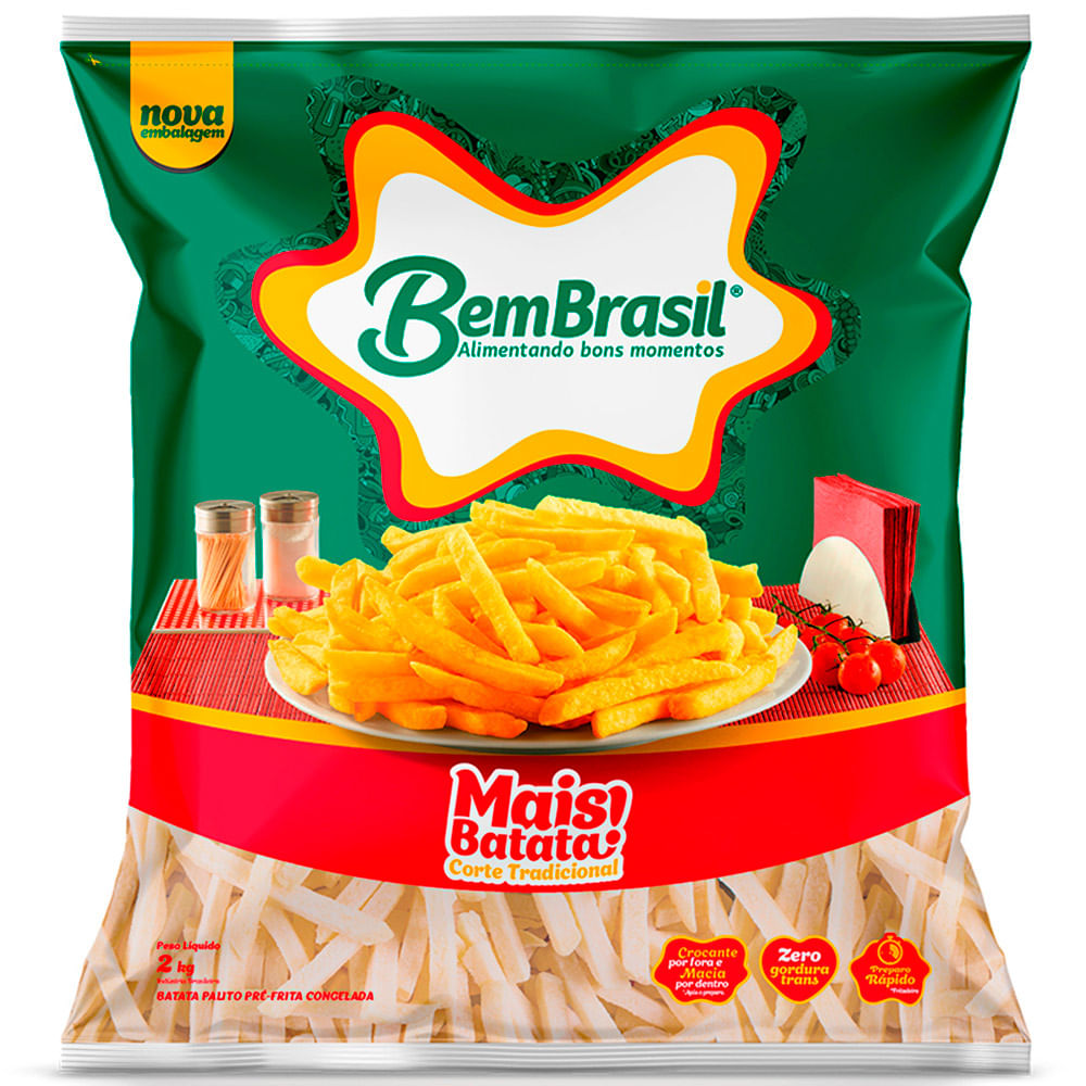Batata Congelada Bem Brasil Palito Mais Batata 2kg