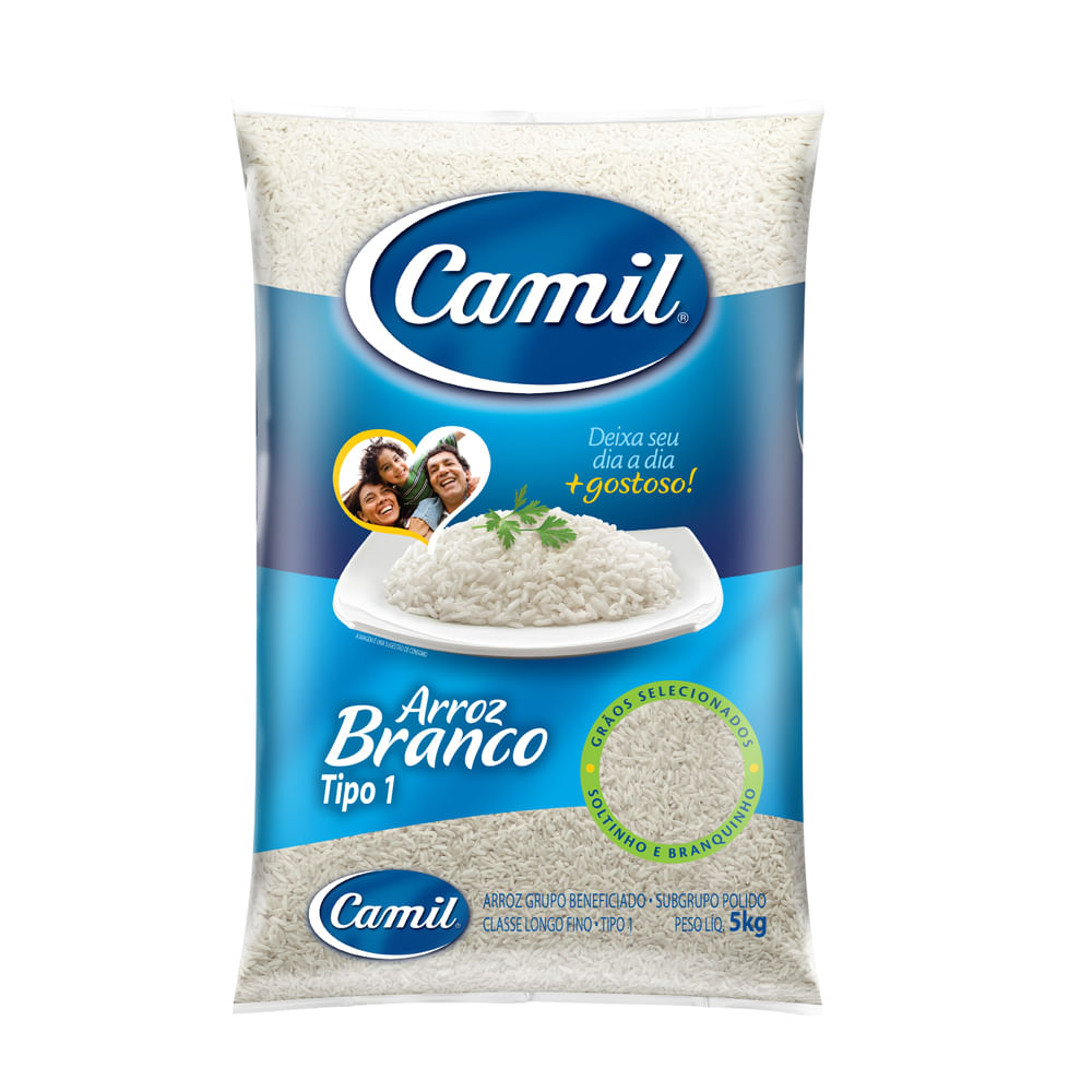Arroz Branco Camil 5kg Tipo 1