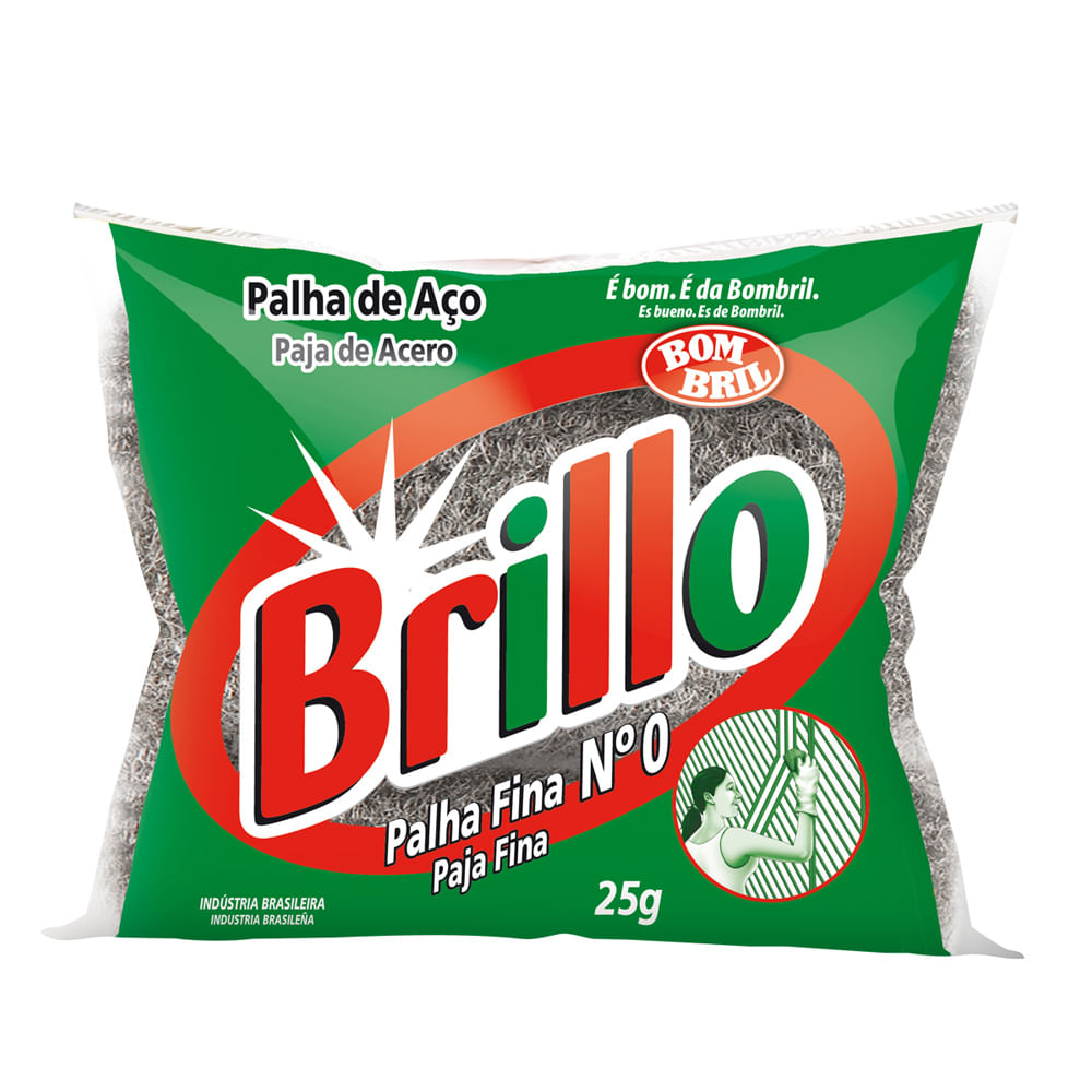 Palha Aco Bombril 25g Brillo Numero 0