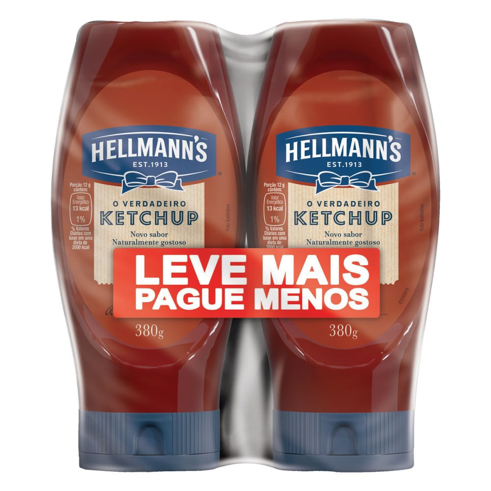 Ketchup Hellmann's 380g Com 2 Unidades Leve Mais Pague Menos