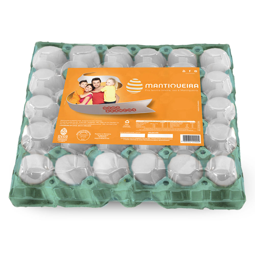Ovo Branco Mantiqueira Com 30 Gde Pvc