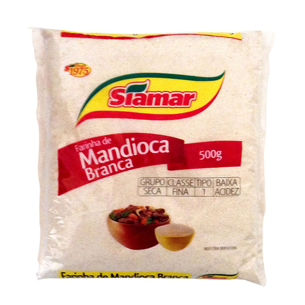 Farinha Mandioca Siamar branca 500g