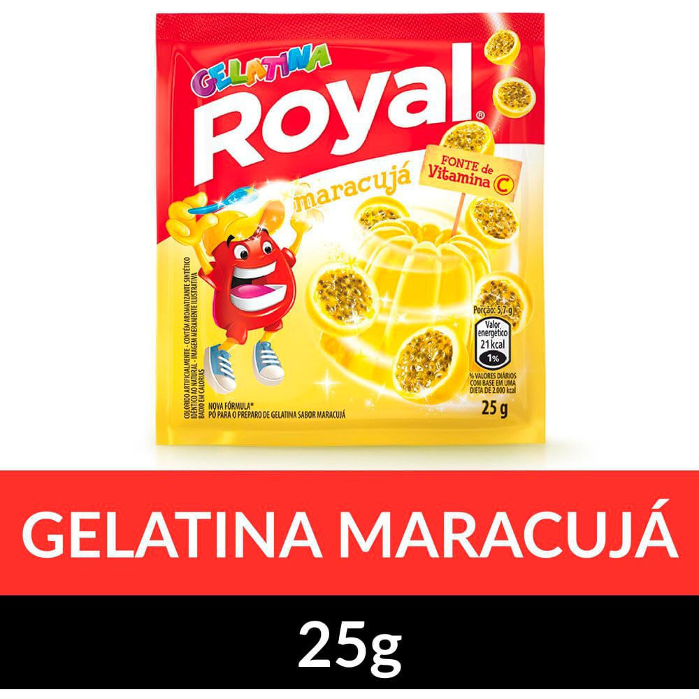 Gelatina em pó Royal Maracujá 25g