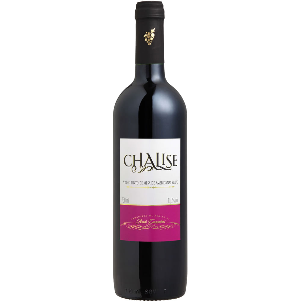 Vinho Brasileiro Chalise 750ml Suave Tinto