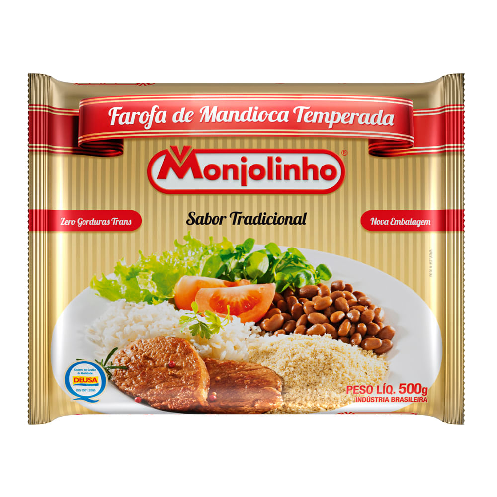 Farofa de Mandioca Temperada Monjolinho 400g