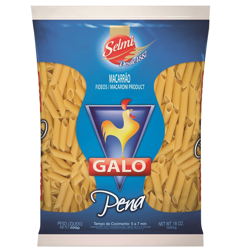 Macarrão Semolado Galo 500g Pena