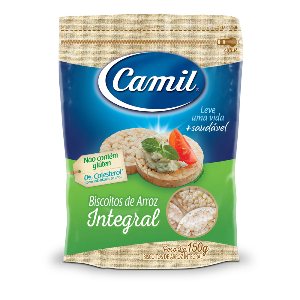 Biscoito de Arroz Camil Integral 150g