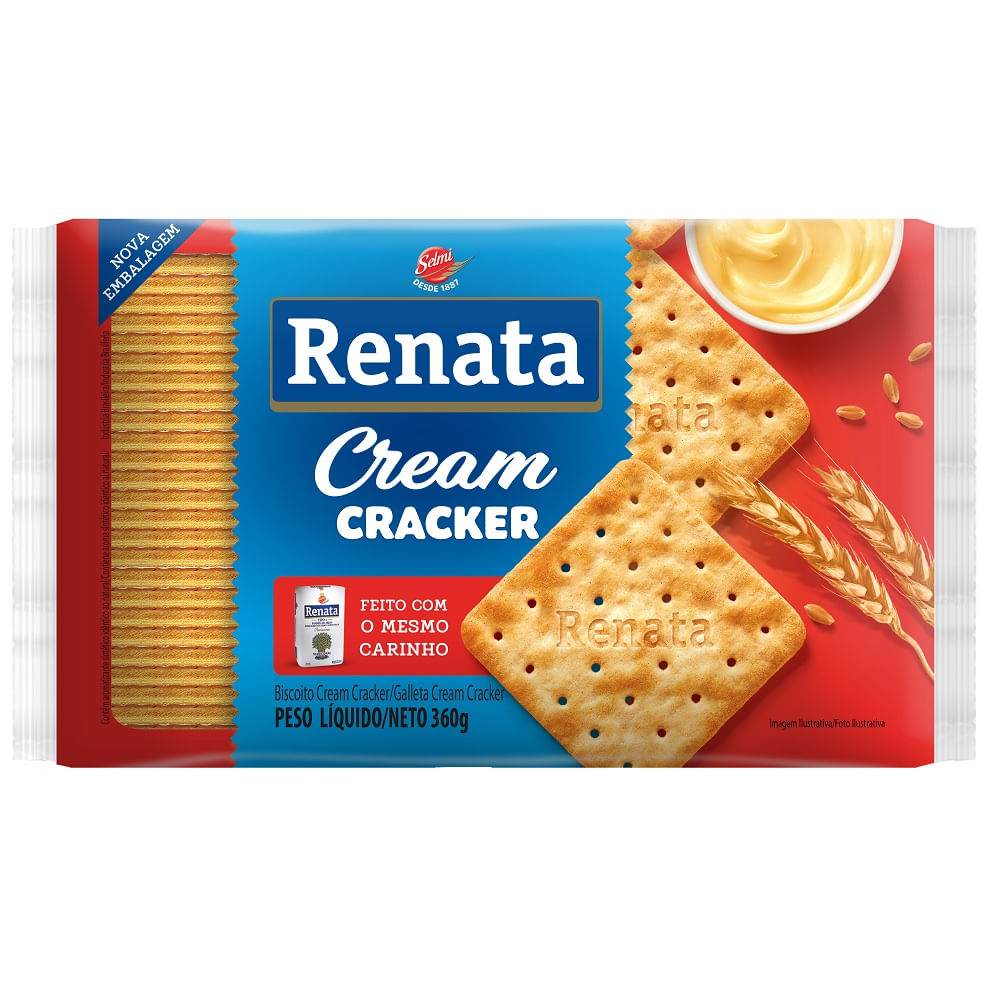 Biscoito Salgado Renata 360g Cream Cracker