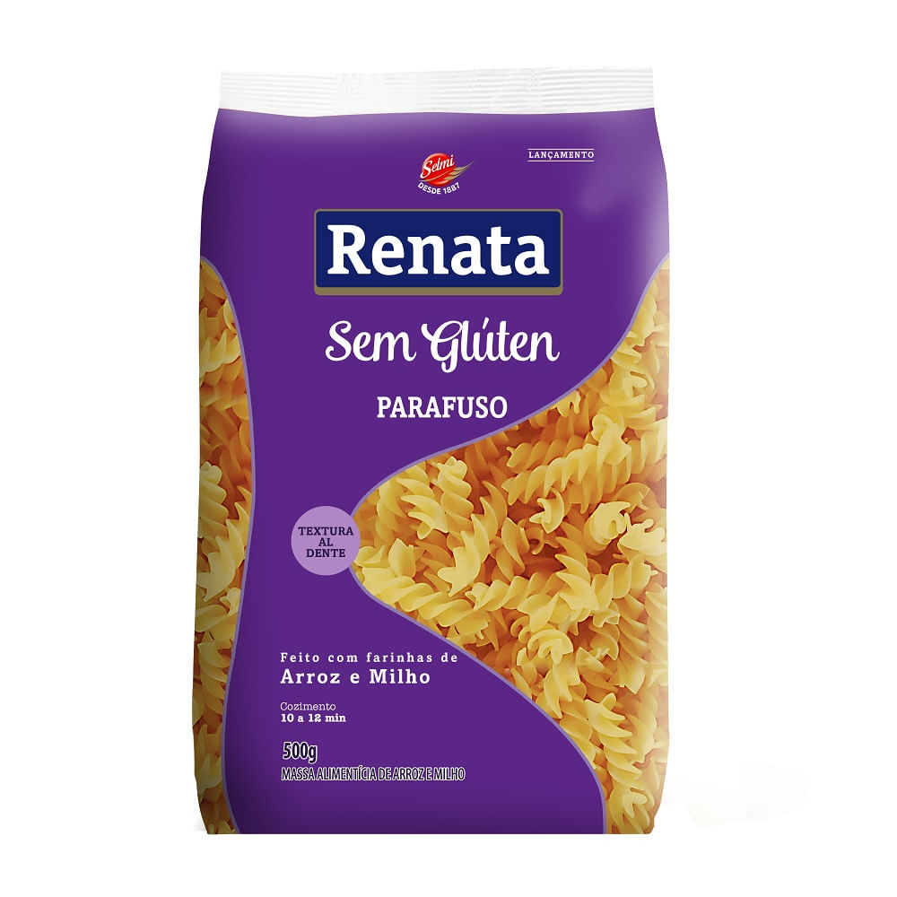 Macarrão Renata 500g Sem Glúten Parafuso