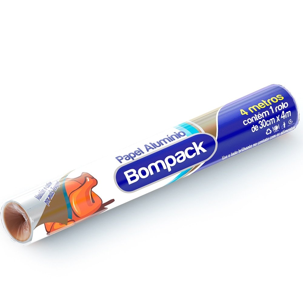 Papel Alumínio Bompack 30cm X 4m