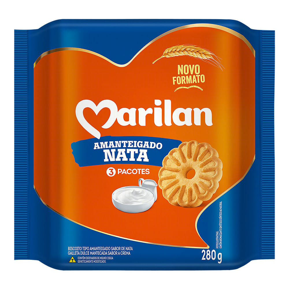 Biscoito Amanteigado Marilan Nata 280g
