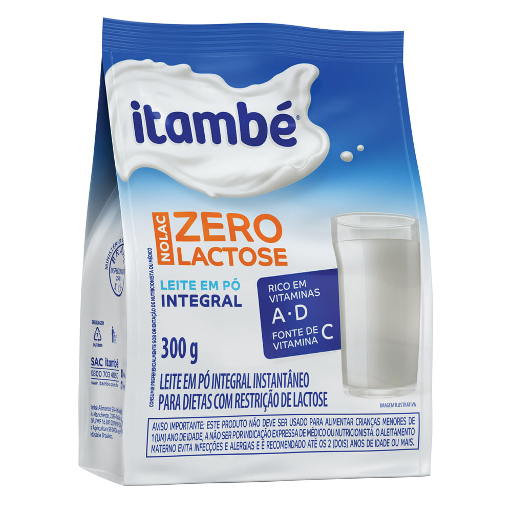 Leite Pó Instantâneo Integral Itambé 300g Sem Lactose