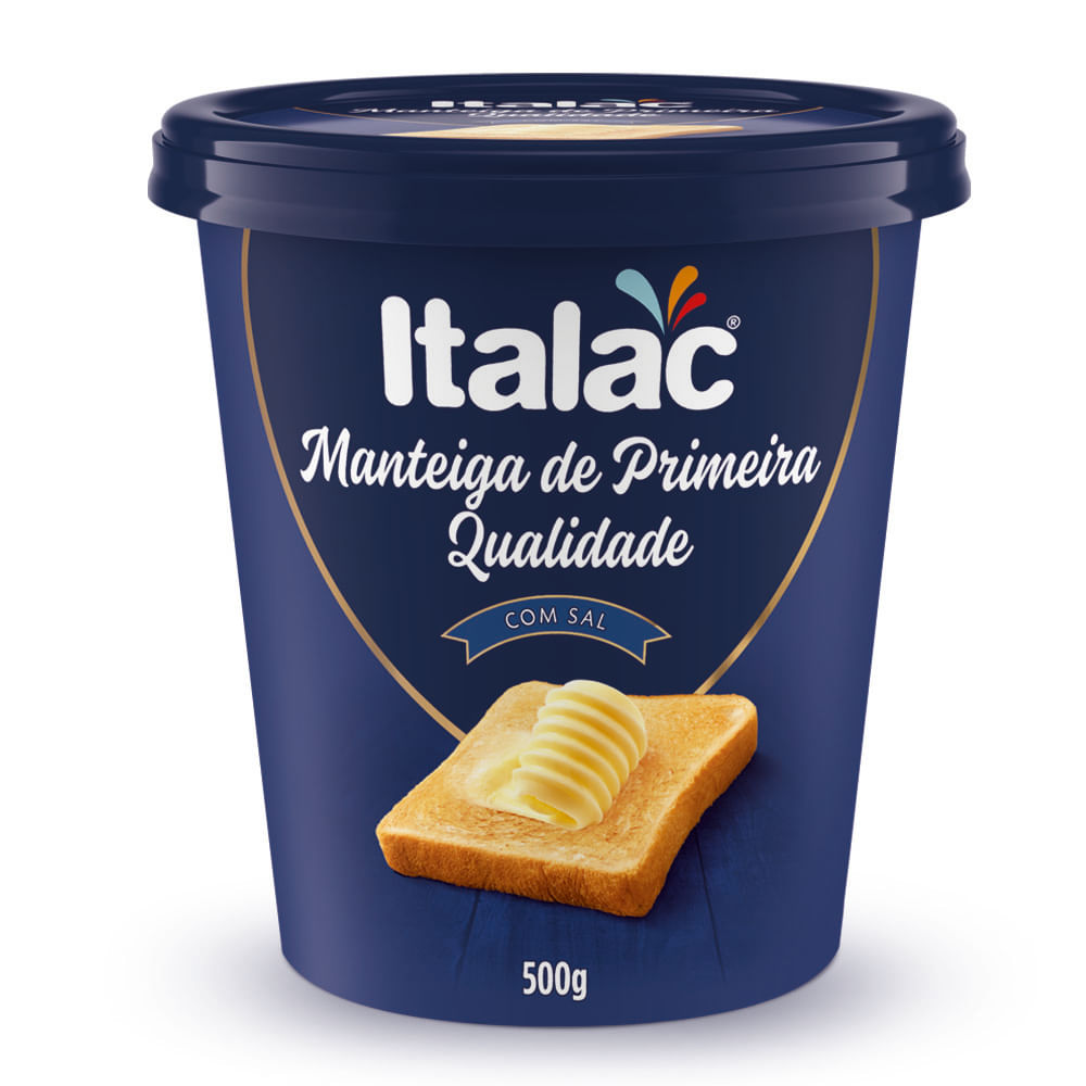 Manteiga Italac 500g Primeira Qualidade Com Sal