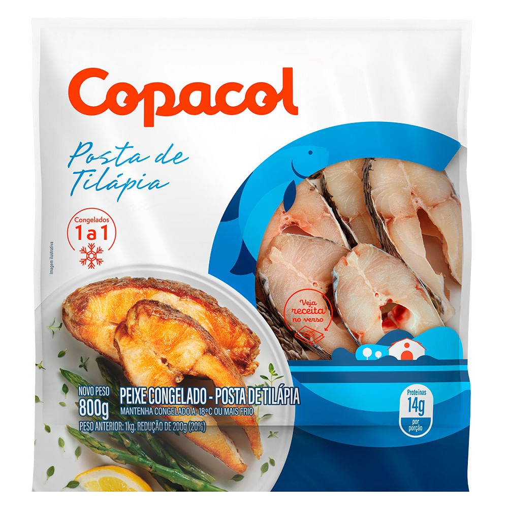 Peixe Tilápia Copacol Posta 800g