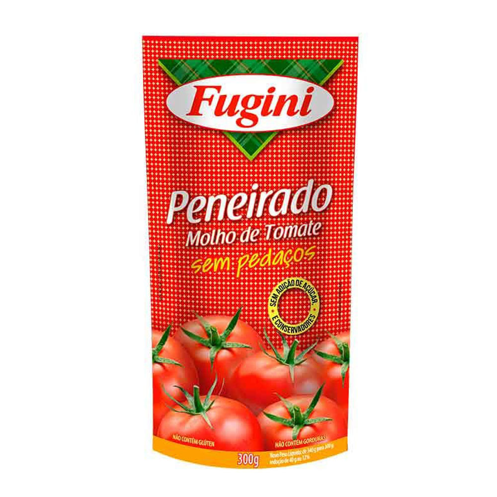Molho Tomate Fugini Peneirado 300g Sachê