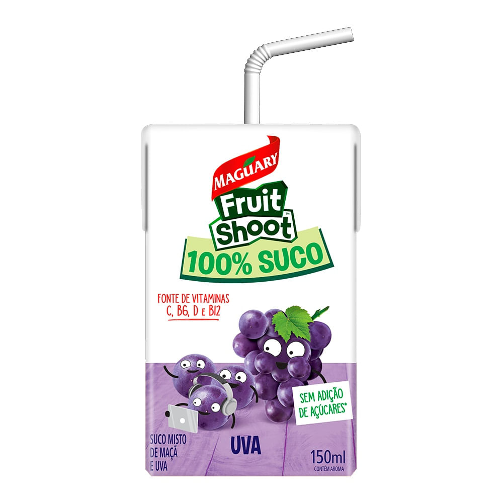 Bebida Com Suco Fruit Shoot 150ml Sem Açúcar Uva