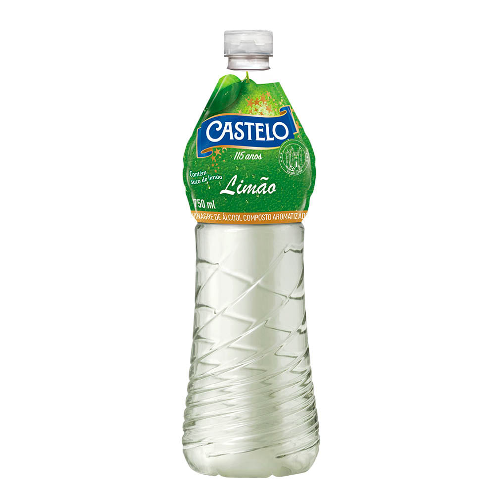 Vinagre Castelo 750ml com Suco de Limão