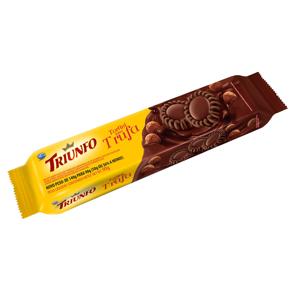 Biscoito Recheado Triunfo Tortini 90g Trufa