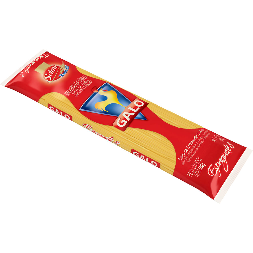 Macarrão Sêmola Galo 500g Espaguete N8