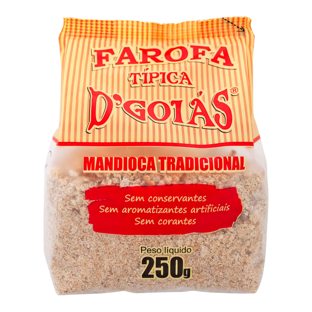 Farofa Mandioca Típica Pronta Tradicional D'Goias 250gr