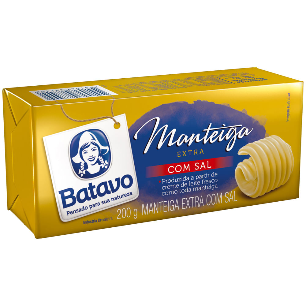 Manteiga Batavo Tablete 200g com Sal