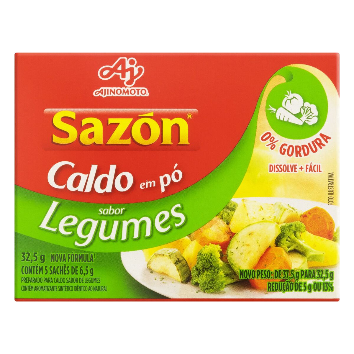 Caldo Em Pó Sazón Legumes 325g