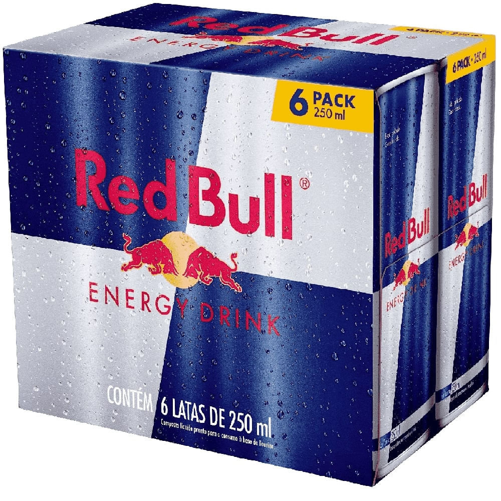 Energético Red Bull Energy Drink 250ml Com 6 Latas