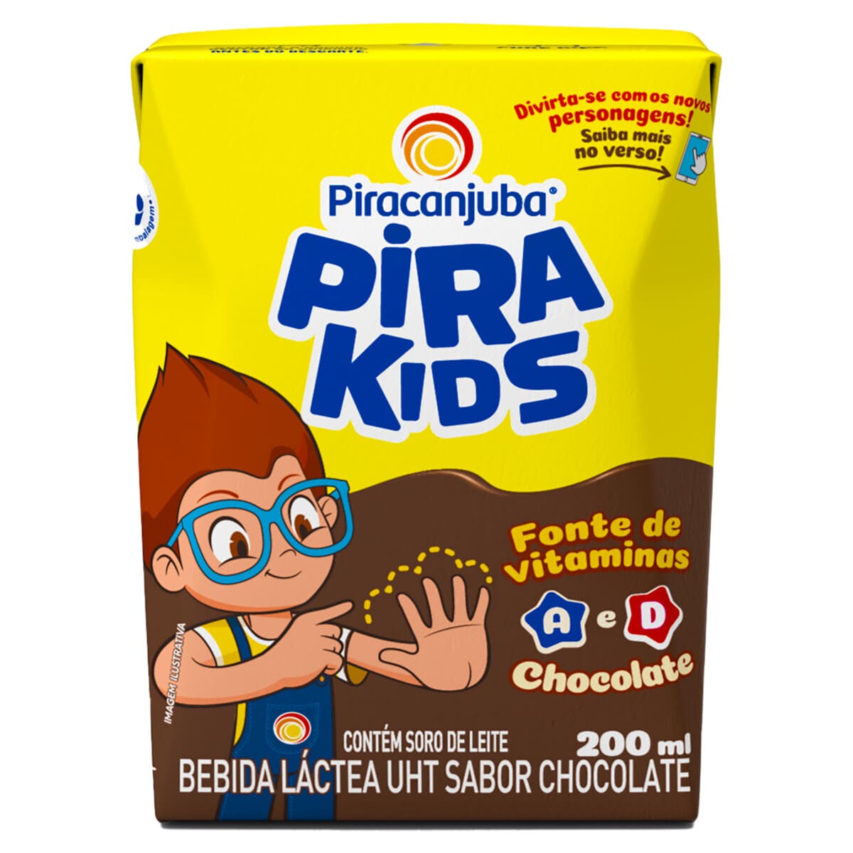 Bebida Láctea UHT PiraKids Chocolate 200ml