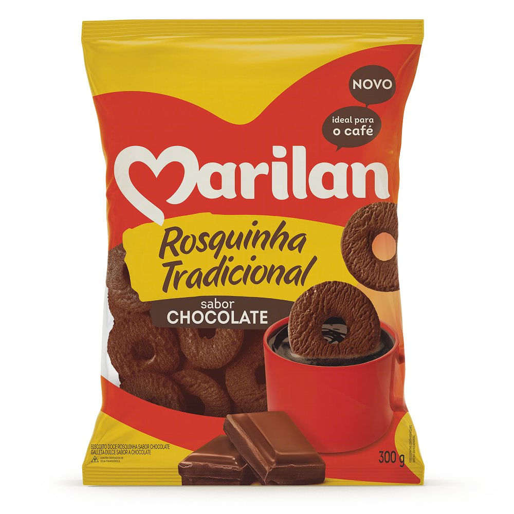 Biscoito rosquinha Marilan 300g chocolate