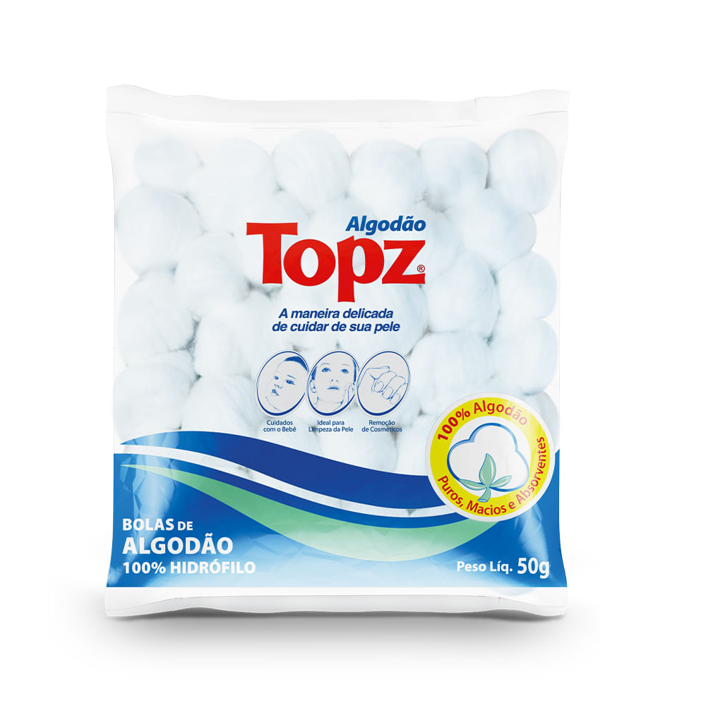 Algodão Bolas Topz 50g
