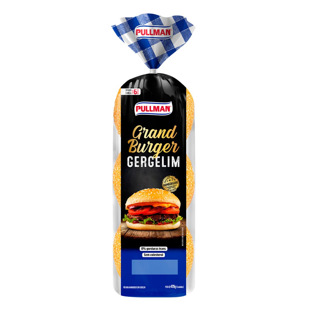 Pão de Hambúrguer Grand Burger Pullman 420g