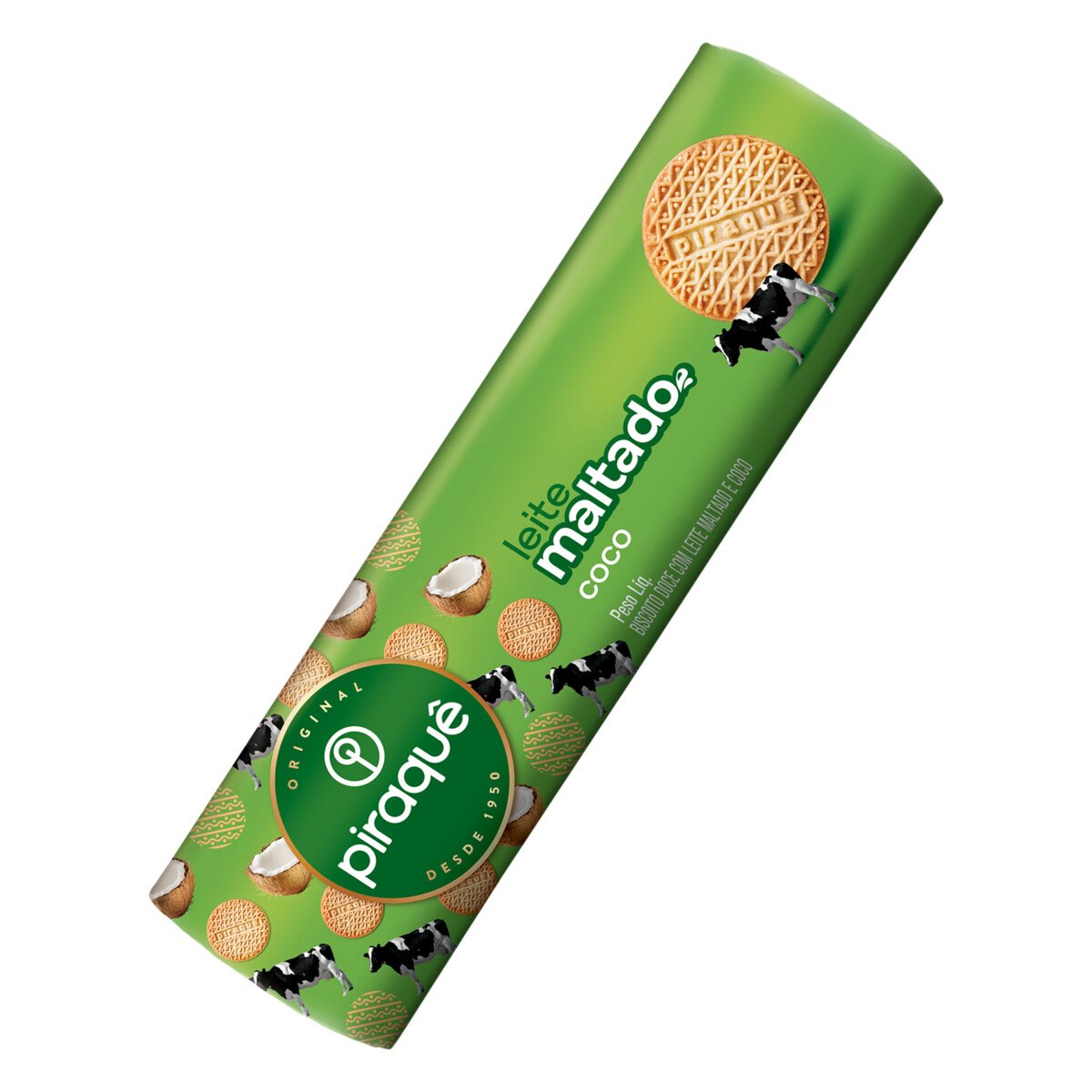 Biscoito de leite maltado Piraquê 132g Coco