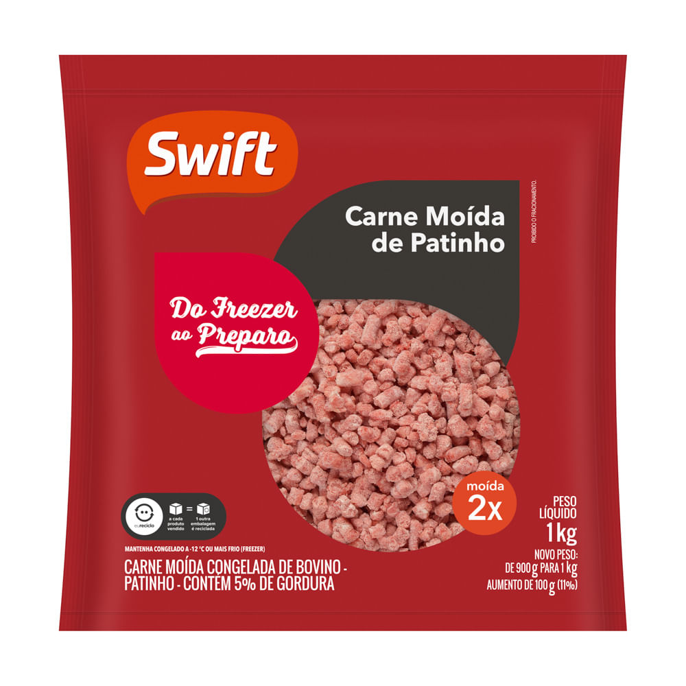 Carne Bovina Patinho Swift 1kg Moído