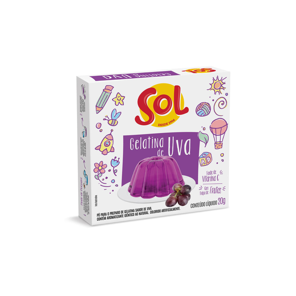 Gelatina Sol Uva 20g