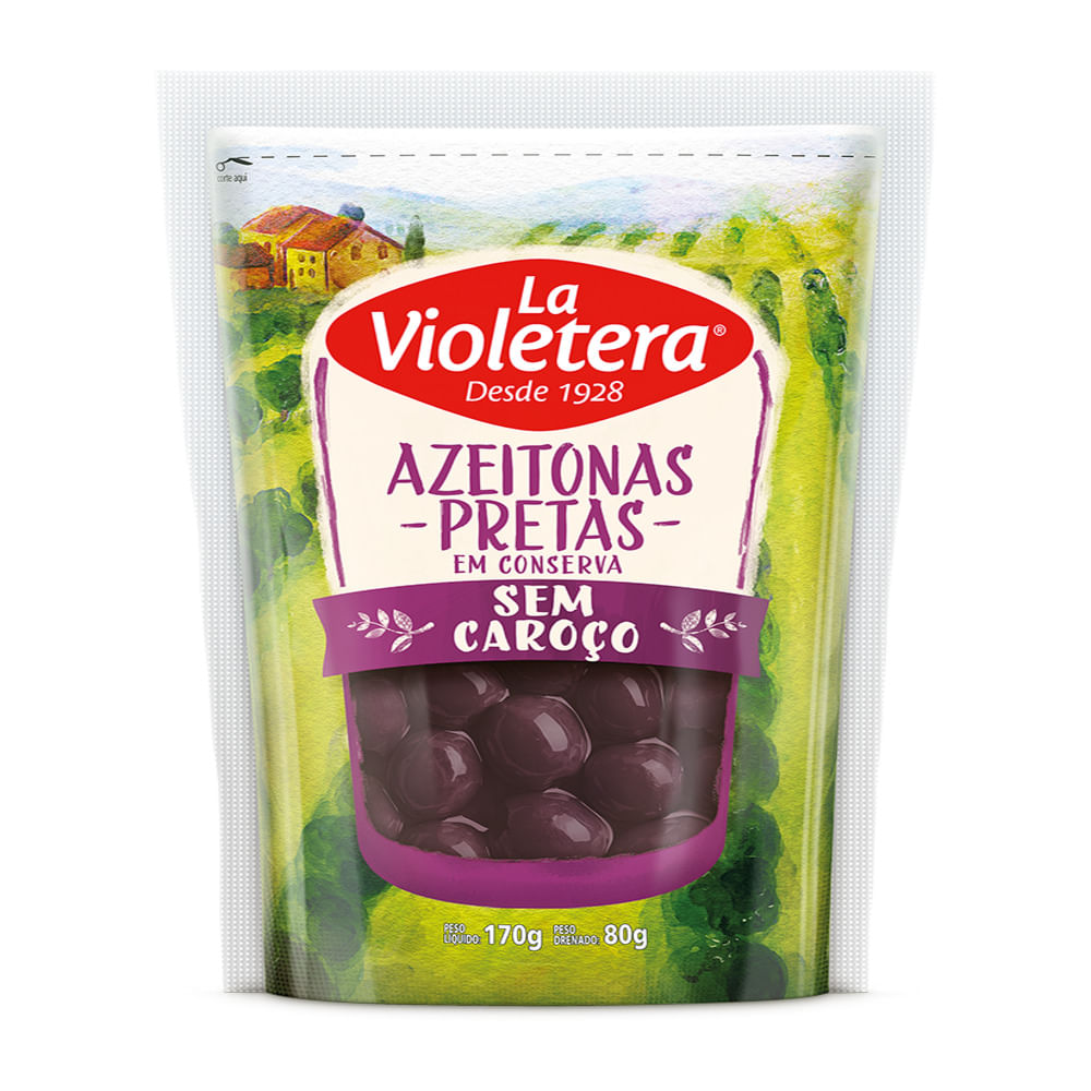Azeitona Preta Sem Caroço La Violetera 80g Sachê