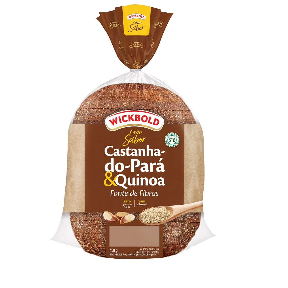 Pão Grão Sabor 450g Castanha-do-Pará e Quinoa