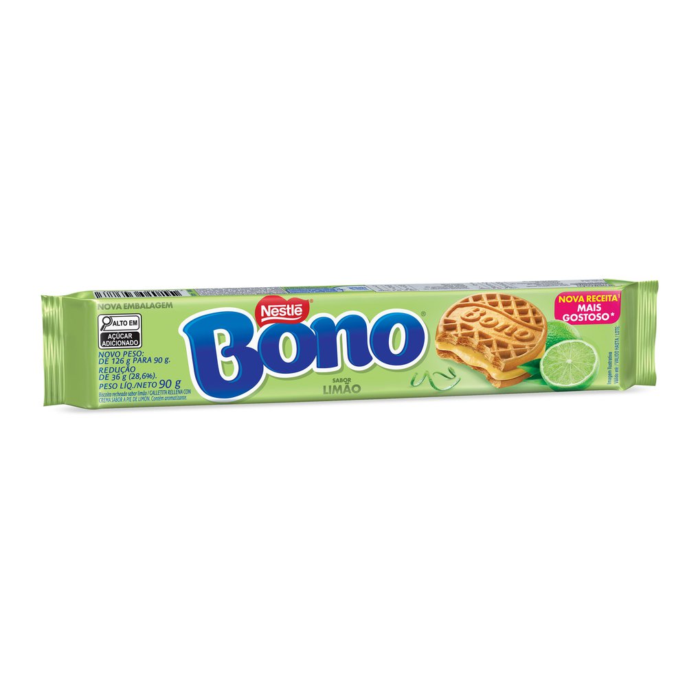 Biscoito Recheado Nestlé Bono Limão 90g