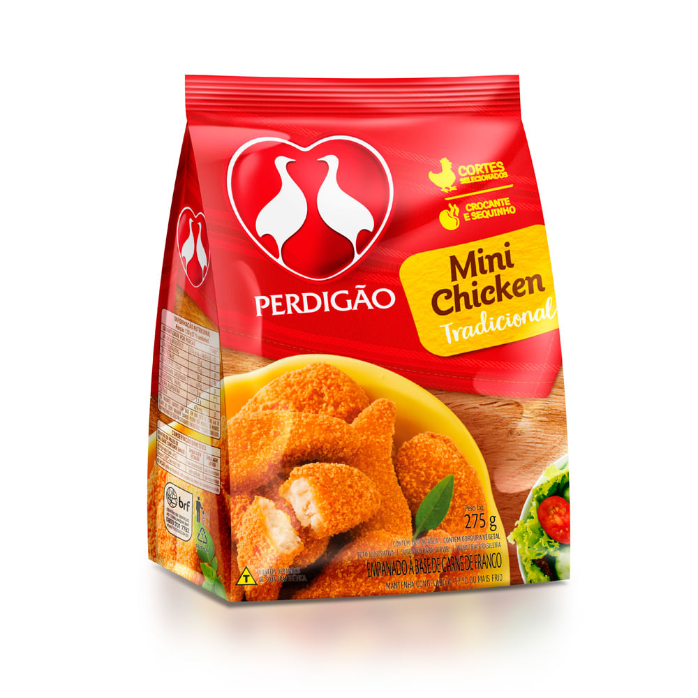 Empanado Frango Perdigão Mini Chicken 275g Tradicional