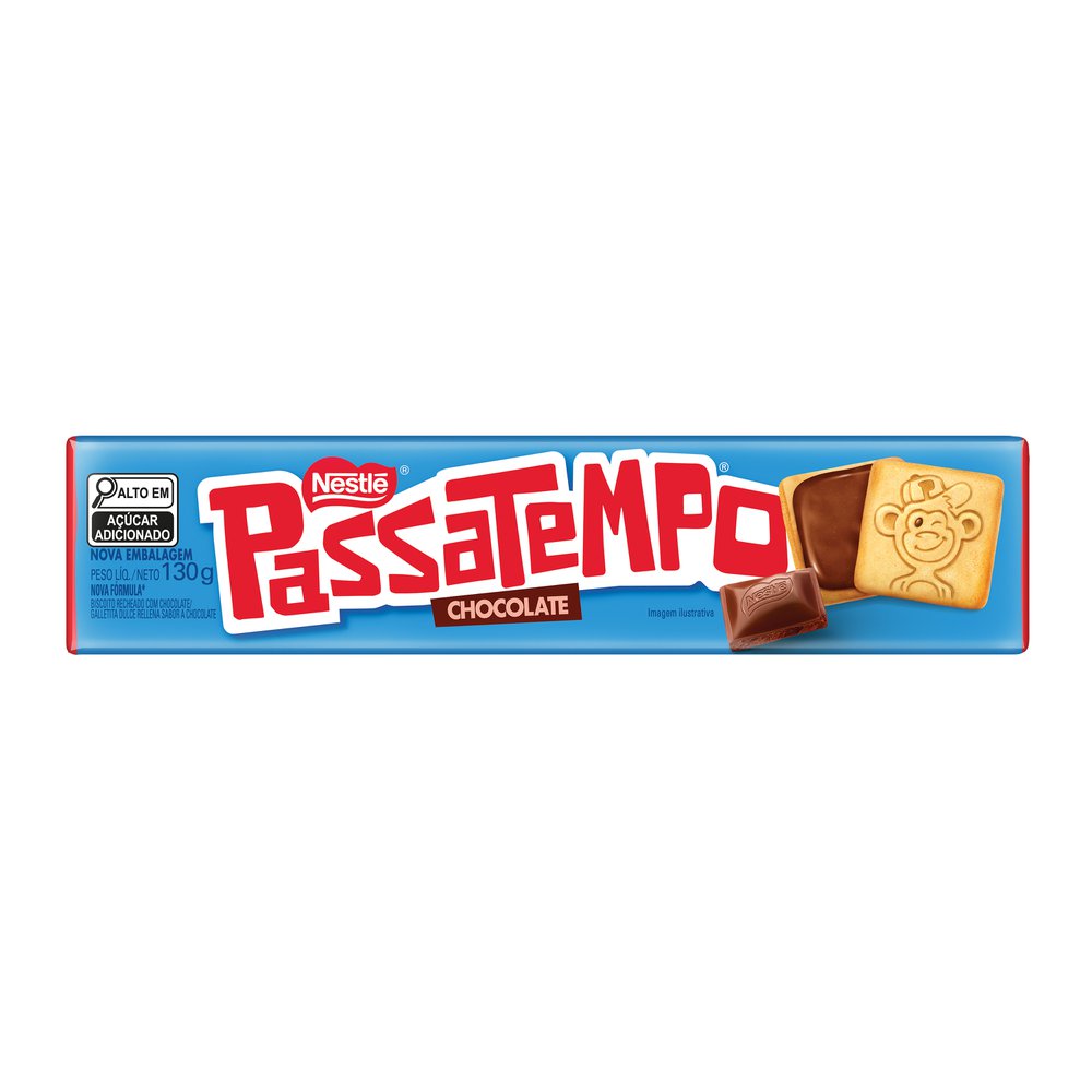 Biscoito Recheado Chocolate 130g Passatempo