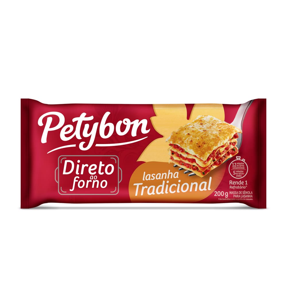 Massa Lasanha Petybon 200g Pré Cozida
