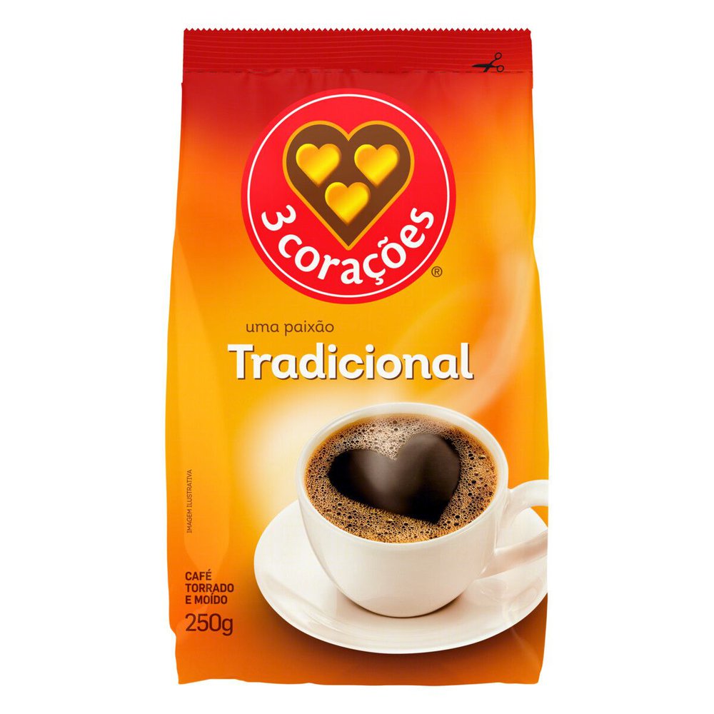 Café 3 Corações 250g Stand Tradicional