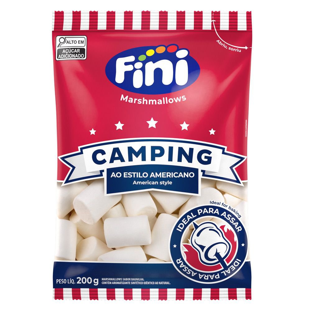 Marshmallows Fini Camping Pacote 200g